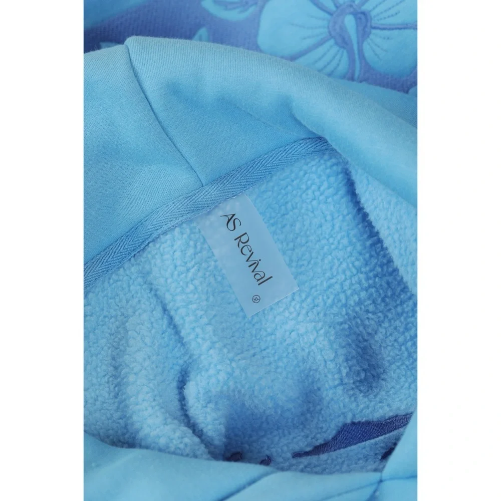 Sz XL Altar’d State Embroidered Aqua ‘Meet Me At The Beach’ Hoodie NWOT - Picture 4 of 7